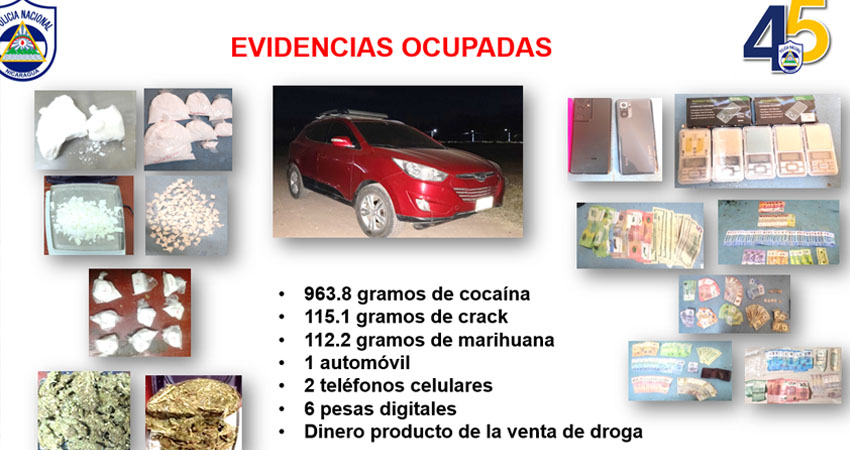 Evidencias de droga incautada en Estelí. Foto: Cortesía/Policía Nacional