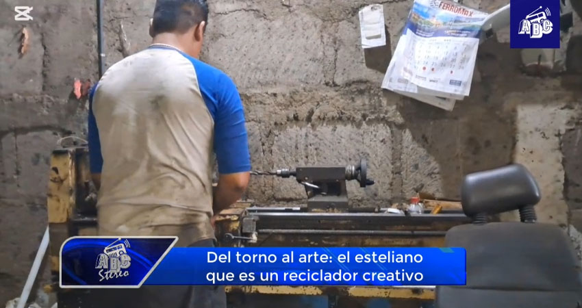 Del torno al arte: el esteliano que es un reciclador creativo