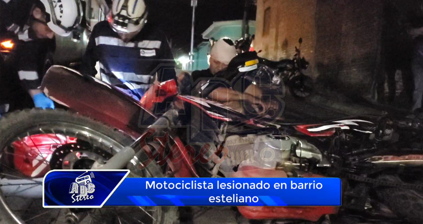 Motociclista lesionado en barrio esteliano