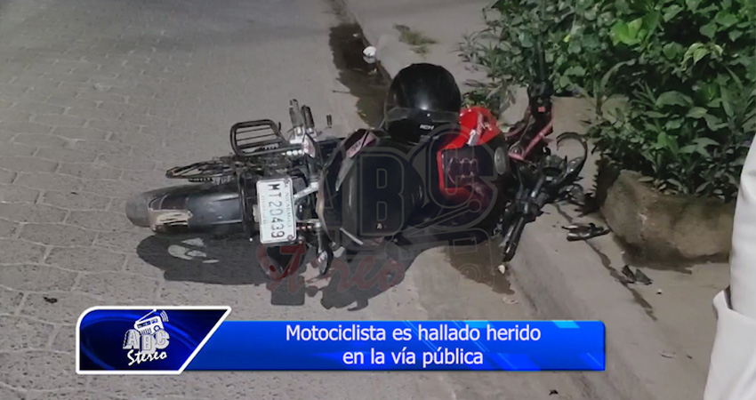 Motociclista es hallado herido en la vía pública en Estelí