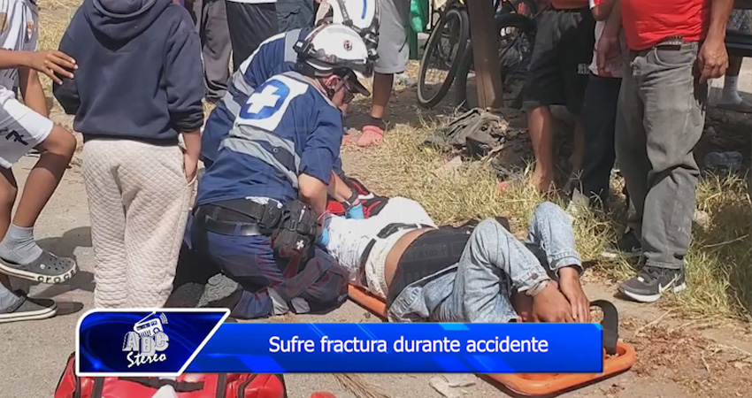 Sufre fractura durante accidente en Estelí