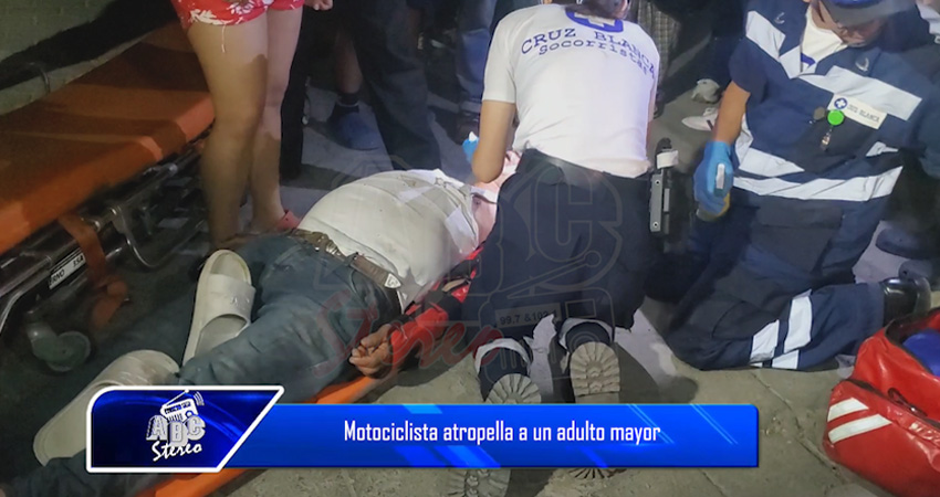 Motociclista atropella a un adulto mayor en Estelí