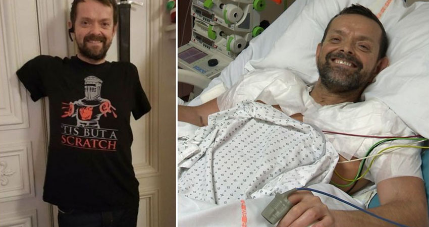 Felix Gretarsson perdió los dos brazos en un accidente laboral en 1998. Foto: Cortesía Felix Gretarsson perdió los dos brazos en un accidente laboral en 1998. Foto: Cortesía