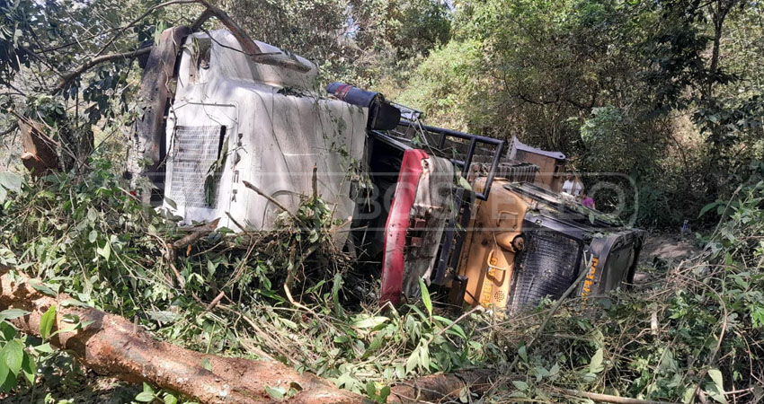El accidente de tránsito dejó cuantiosos daños materiales. Foto: Cortesía/Radio ABC Stereo El accidente de tránsito dejó cuantiosos daños materiales. Foto: Cortesía/Radio ABC Stereo