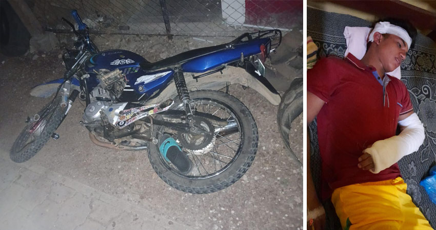 El lesionado fue trasladado al hospital regional Alfonso Moncada Guillén. Foto: Cortesía/Radio ABC Stereo El lesionado fue trasladado al hospital regional Alfonso Moncada Guillén. Foto: Cortesía/Radio ABC Stereo