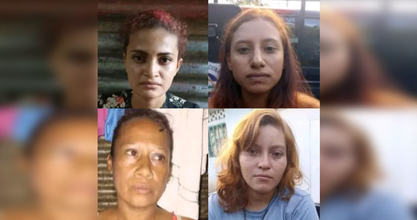 La Policía Nacional presentó a las mujeres detenidas. Foto: Cortesía/Radio ABC Stereo La Policía Nacional presentó a las mujeres detenidas. Foto: Cortesía/Radio ABC Stereo