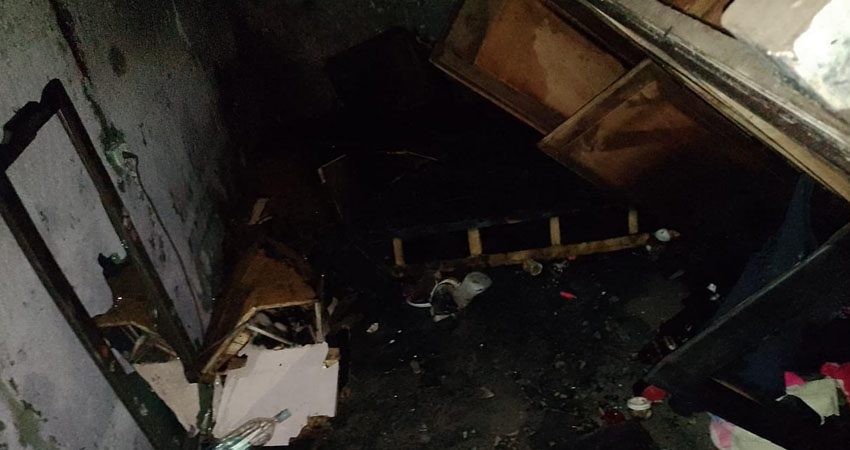 Las llamas consumieron casi todos los enseres.    Foto: Cortesía / Radio ABC Stereo Las llamas consumieron casi todos los enseres.    Foto: Cortesía / Radio ABC Stereo