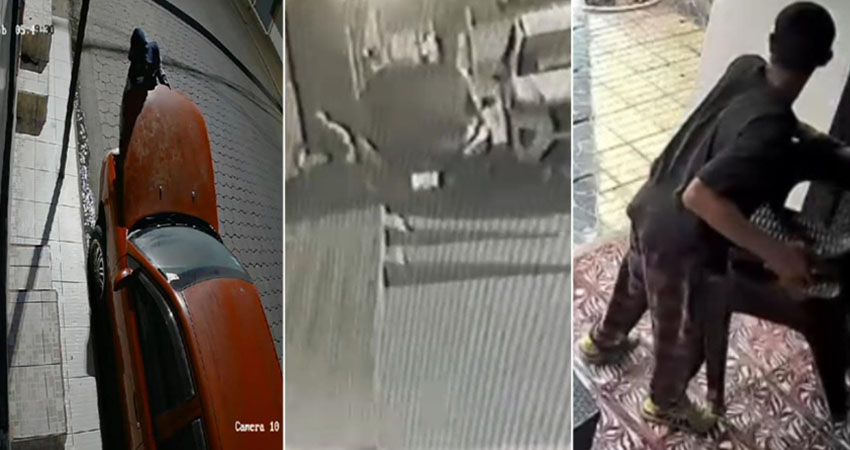 Ladrones quedan grabados en cámaras de vigilancia. Foto: Captura de pantalla Ladrones quedan grabados en cámaras de vigilancia. Foto: Captura de pantalla