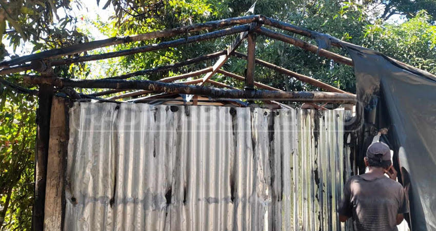 Una mujer y un niño sufrieron quemaduras en un incendio. Foto: Cortesía/Radio ABC Stereo Una mujer y un niño sufrieron quemaduras en un incendio. Foto: Cortesía/Radio ABC Stereo