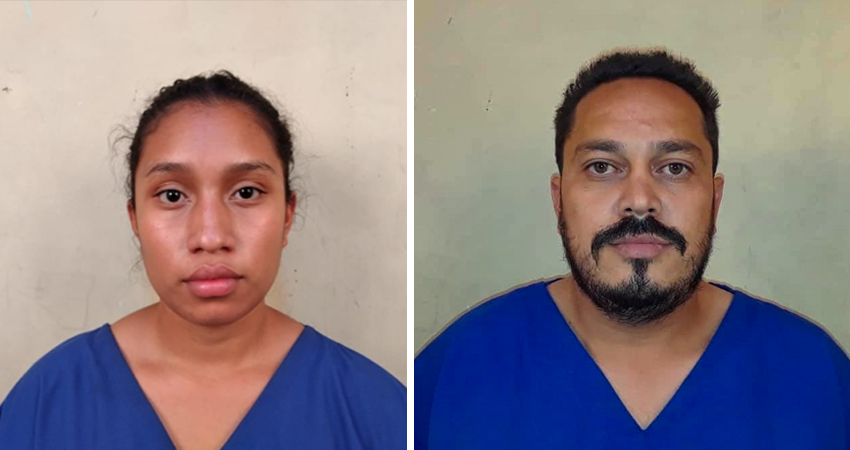 La pareja fue presentada por la policía. Foto: Juan Fco. Dávila/Radio ABC Stereo La pareja fue presentada por la policía. Foto: Juan Fco. Dávila/Radio ABC Stereo