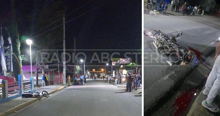 El lesionado está recibiendo atención médica. Foto: Cortesía/Radio ABC Stereo El lesionado está recibiendo atención médica. Foto: Cortesía/Radio ABC Stereo