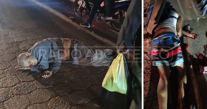 Peatón y motociclista lesionados en accidente. Fotos: Cortesía/Radio ABC Stereo Peatón y motociclista lesionados en accidente. Fotos: Cortesía/Radio ABC Stereo