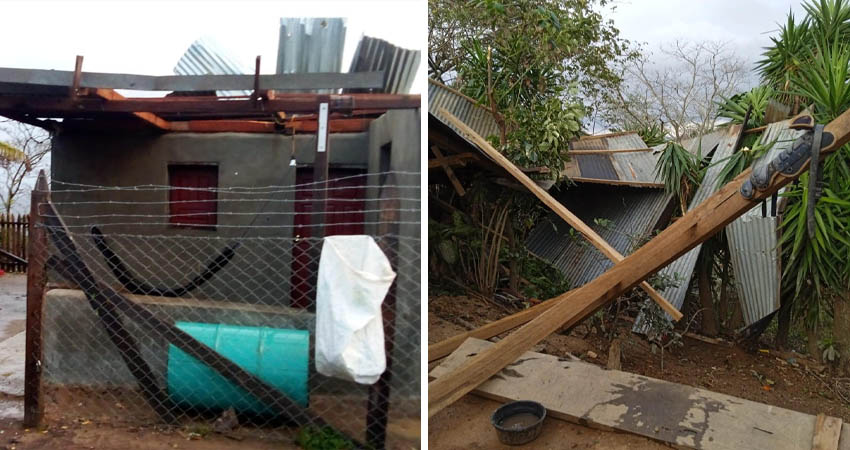 Daños materiales por azote de los vientos. Foto: Cortesía/Radio ABC Stereo