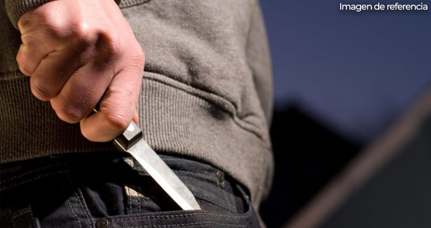La víctima fue intimidada con un arma blanca. Imagen de referencia