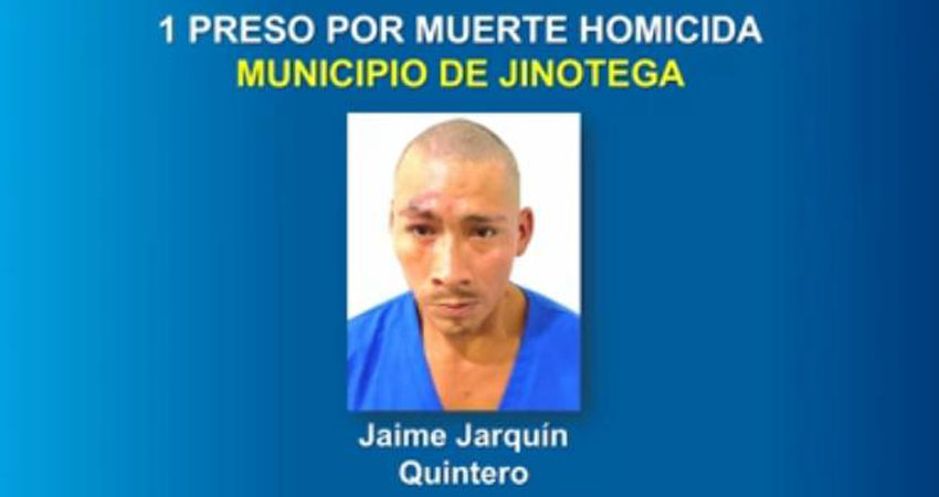 Jaime Jarquín Quintero, acusado de homicidio. Foto: Cortesía / Policía Nacional