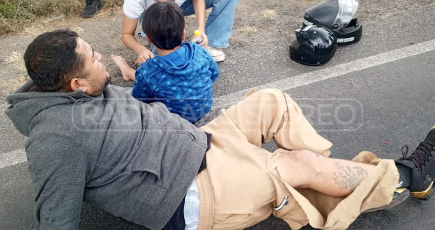 Padre e hijo resultaron lesionados. Foto: Cortesía/Radio ABC Stereo Padre e hijo resultaron lesionados. Foto: Cortesía/Radio ABC Stereo