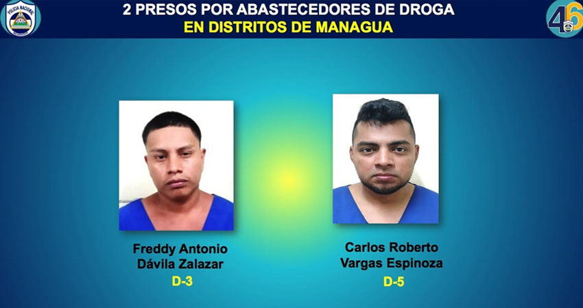 Dos personas detenidas en Managua por comercialización de éxtasis. Foto: Cortesía/Policía Nacional Dos personas detenidas en Managua por comercialización de éxtasis. Foto: Cortesía/Policía Nacional