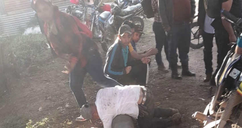 Pelea en bar de Yalí. Foto: Cortesía