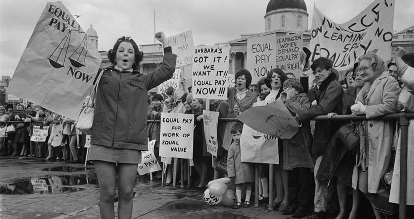 Marcha por la igualdad salarial, Londres, mayo de 1969. Foto: National Geographic. Marcha por la igualdad salarial, Londres, mayo de 1969. Foto: National Geographic.