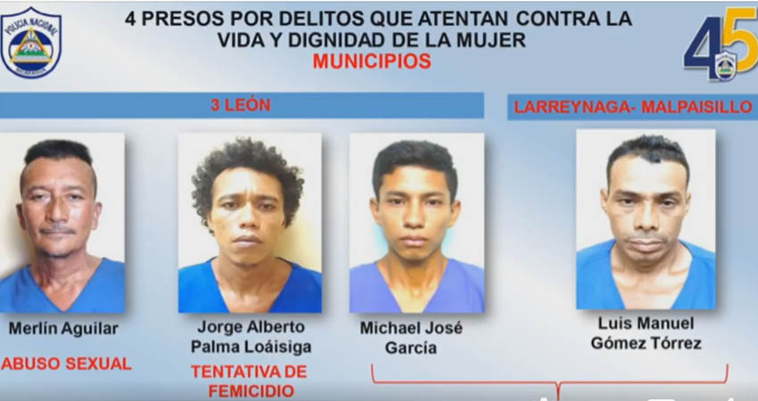 Detenidos en la policía de Léon. Foto: Cortesía/Policía Nacional