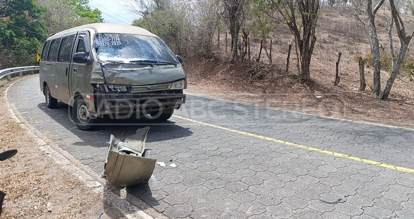 Accidente de tránsito en Pueblo Nuevo, Estelí.             Foto: Cortesía / Radio ABC Stereo