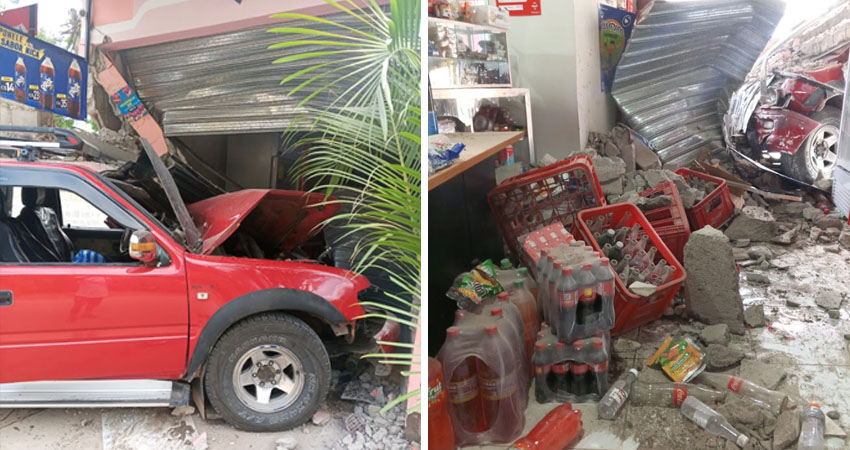 El muro frontal de una de las viviendas quedó destruido. Foto: Cortesía/Radio ABC Stereo El muro frontal de una de las viviendas quedó destruido. Foto: Cortesía/Radio ABC Stereo