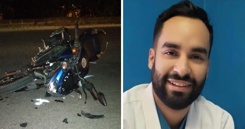 El accidente ocurrió la noche del Viernes Santo. Foto: Cortesía El accidente ocurrió la noche del Viernes Santo. Foto: Cortesía