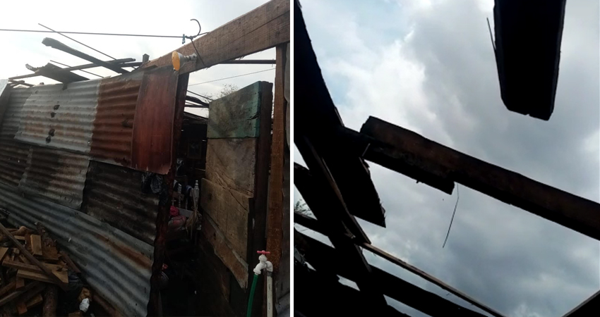 Un vendaval durante la tormenta le desprendió todo el techo. Foto: Alba Nubia Lira/Radio ABC Stereo Un vendaval durante la tormenta le desprendió todo el techo. Foto: Alba Nubia Lira/Radio ABC Stereo