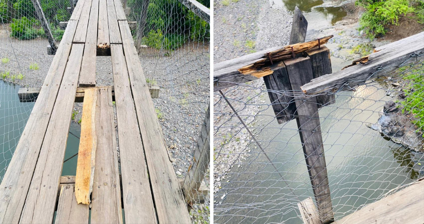 Temen que alguien caiga del puente y pierda la vida. Foto: Cortesía/Radio ABC Stereo Temen que alguien caiga del puente y pierda la vida. Foto: Cortesía/Radio ABC Stereo