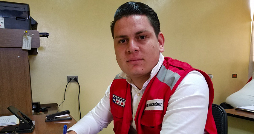 Flavio César Meza, oficial de información de la Cruz Roja filial Estelí. Foto: Roberto Mora/Radio ABC Stereo Flavio César Meza, oficial de información de la Cruz Roja filial Estelí. Foto: Roberto Mora/Radio ABC Stereo