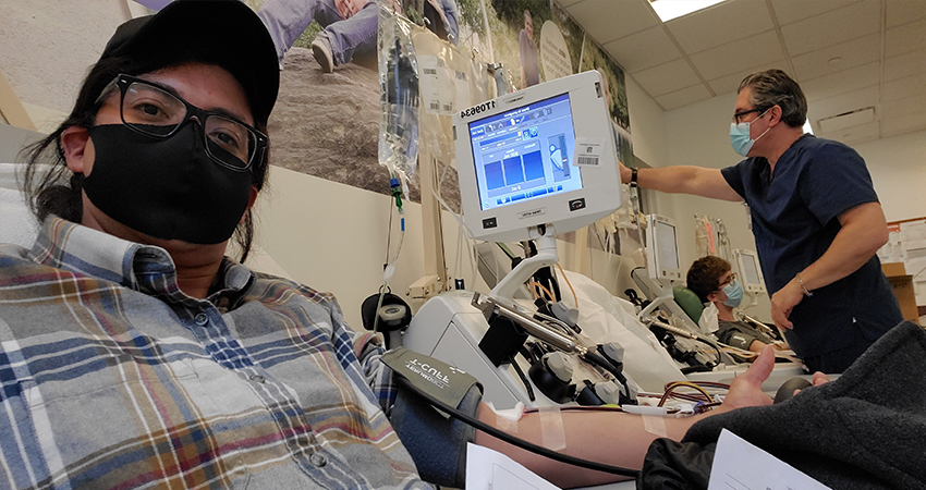 Julio César Gutiérrez logró donar su plasma para ayudar en la lucha contra el Covid-19. Foto: Cortesía Julio César Gutiérrez logró donar su plasma para ayudar en la lucha contra el Covid-19. Foto: Cortesía