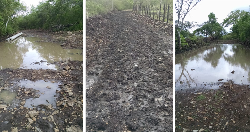 Por este camino tienen que pasar los estudiantes para ir a la escuela. Foto: Cortesía Por este camino tienen que pasar los estudiantes para ir a la escuela. Foto: Cortesía