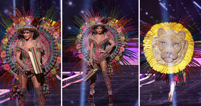 Miss Nicaragua durante la competencia en Traje Nacional. Foto: Cortesía.