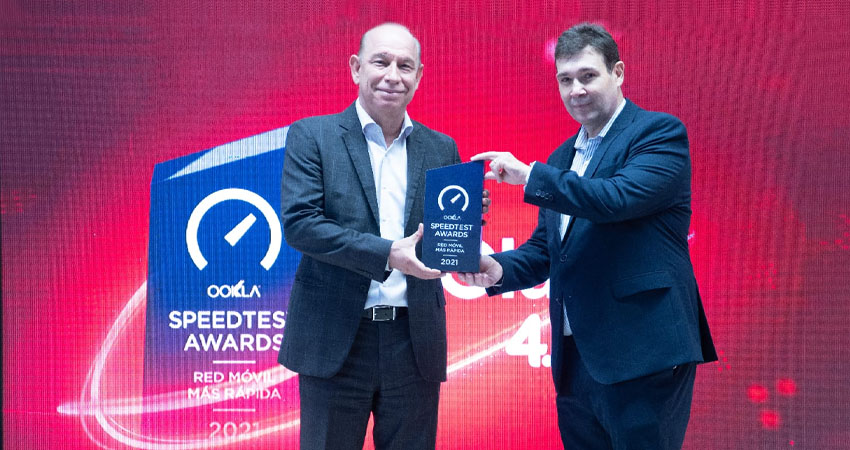 El reconocimiento está basado en los resultados de 49.665 pruebas realizadas por los consumidores con Speedtest®.