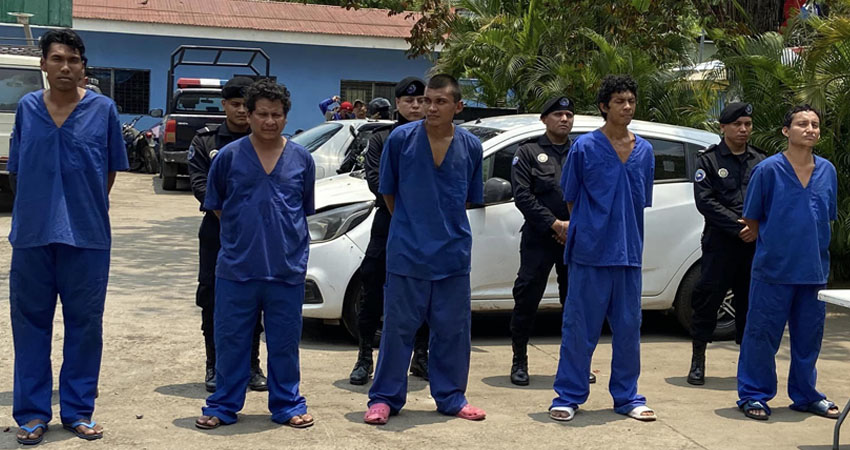 Detenidos en Chinandega. Foto: Cortesía/Radio ABC Stereo