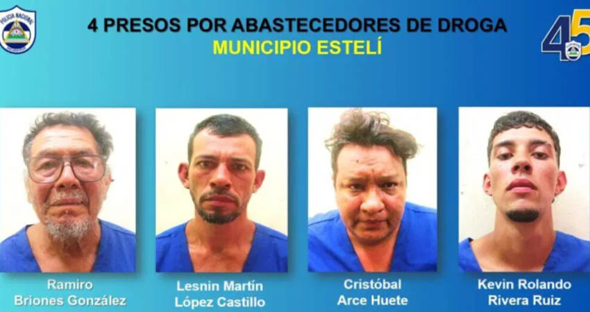 Detenidos por abastecimiento de drogas en Estelí. Foto: Cortesía/Radio ABC Stereo Detenidos por abastecimiento de drogas en Estelí. Foto: Cortesía/Radio ABC Stereo
