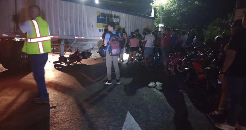 Fallece motociclista en Corinto, Chinandega. Foto: Cortesía/Radio ABC Stereo