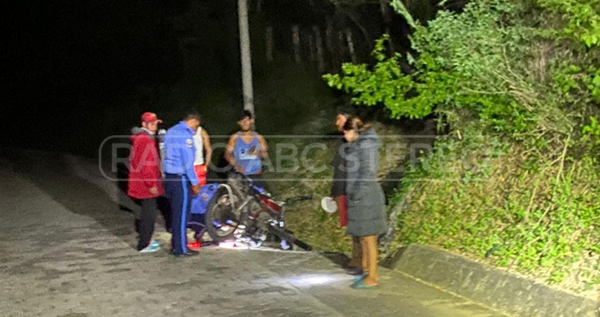 Motociclista lesionado en Isiquí, Estelí.                   Foto: Cortesía / Radio ABC Stereo