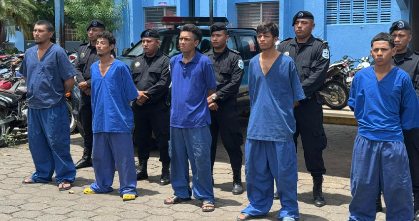 Varios detenidos en Chinandega. Foto: Cortesía Varios detenidos en Chinandega. Foto: Cortesía