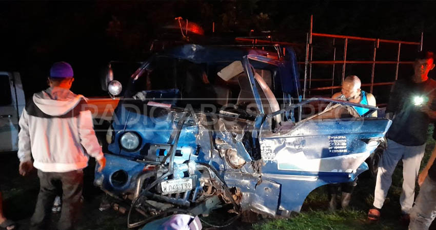 El aparatoso accidente ocurrió por el sector Puertas Viejas, Ciudad Darío. Foto: Cortesía/Radio ABC Stereo
