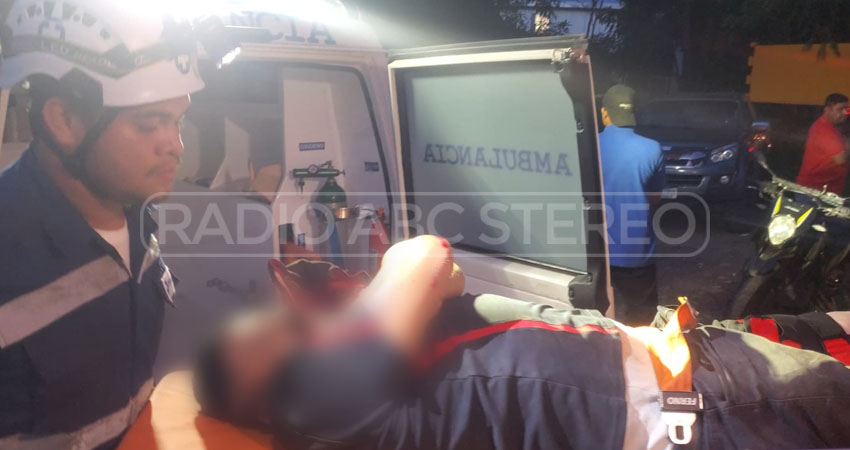 El motociclista sufrió fracturas. Foto: José Enrique Ortega/Radio ABC Stereo