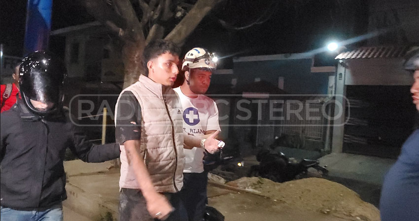 El joven sufrió lesiones en el hecho. Foto: José Enrique Ortega/Radio ABC Stereo