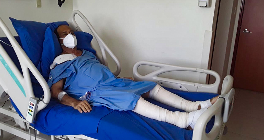 El profesor Jairo Toruño permanece ingresado en un hospital capitalino. Foto: Cortesía/Radio ABC Stereo