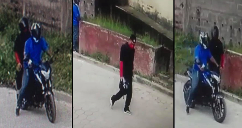 Los delincuentes huyeron a bordo de una motocicleta. Foto: Cortesía Los delincuentes huyeron a bordo de una motocicleta. Foto: Cortesía
