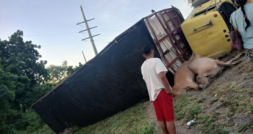 Accidente de tránsito en la carretera hacia  Malpaisillo, León. Foto: Cortesía/Radio ABC Stereo Accidente de tránsito en la carretera hacia  Malpaisillo, León. Foto: Cortesía/Radio ABC Stereo