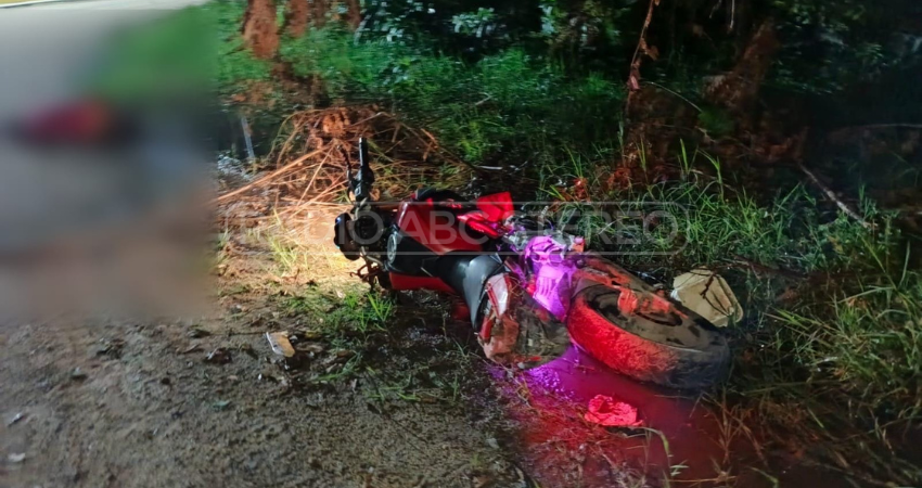 El hombre perdió el control de la moto. Foto: Cortesía/Radio ABC Stereo El hombre perdió el control de la moto. Foto: Cortesía/Radio ABC Stereo