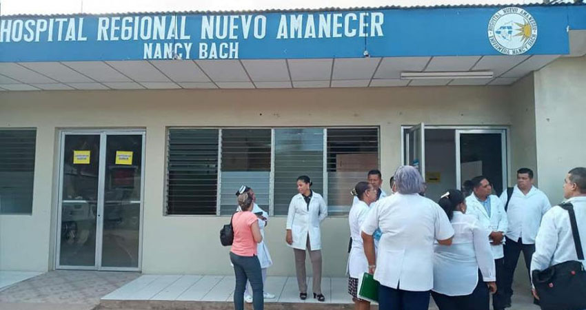 Niño murió en el Hospital Regional Nuevo Amanecer de Bilwi. Foto: Cortesía/Radio ABC Stereo