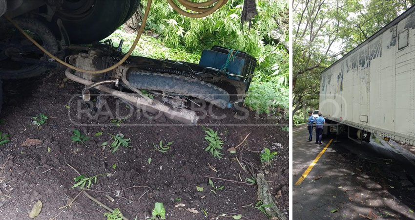 Cabezal embistió motocicleta en Estelí. Foto: Cortesía/Radio ABC Stereo
