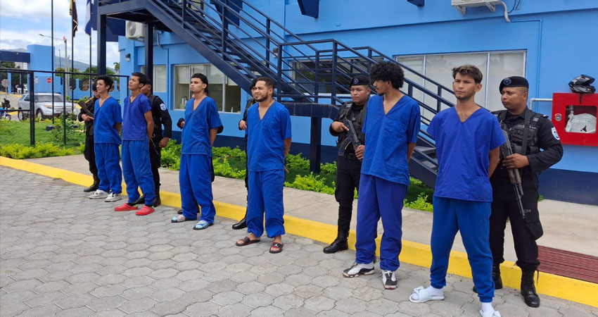 Detenidos por la policía en Estelí. Foto: Cortesía/Radio ABC Stereo