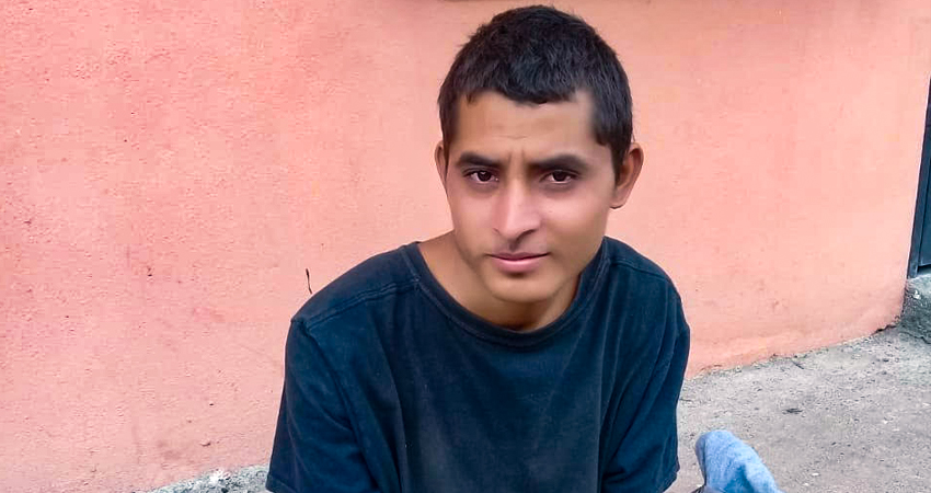 El joven manifiesta llamarse Byron Blandón. Foto: Cortesía